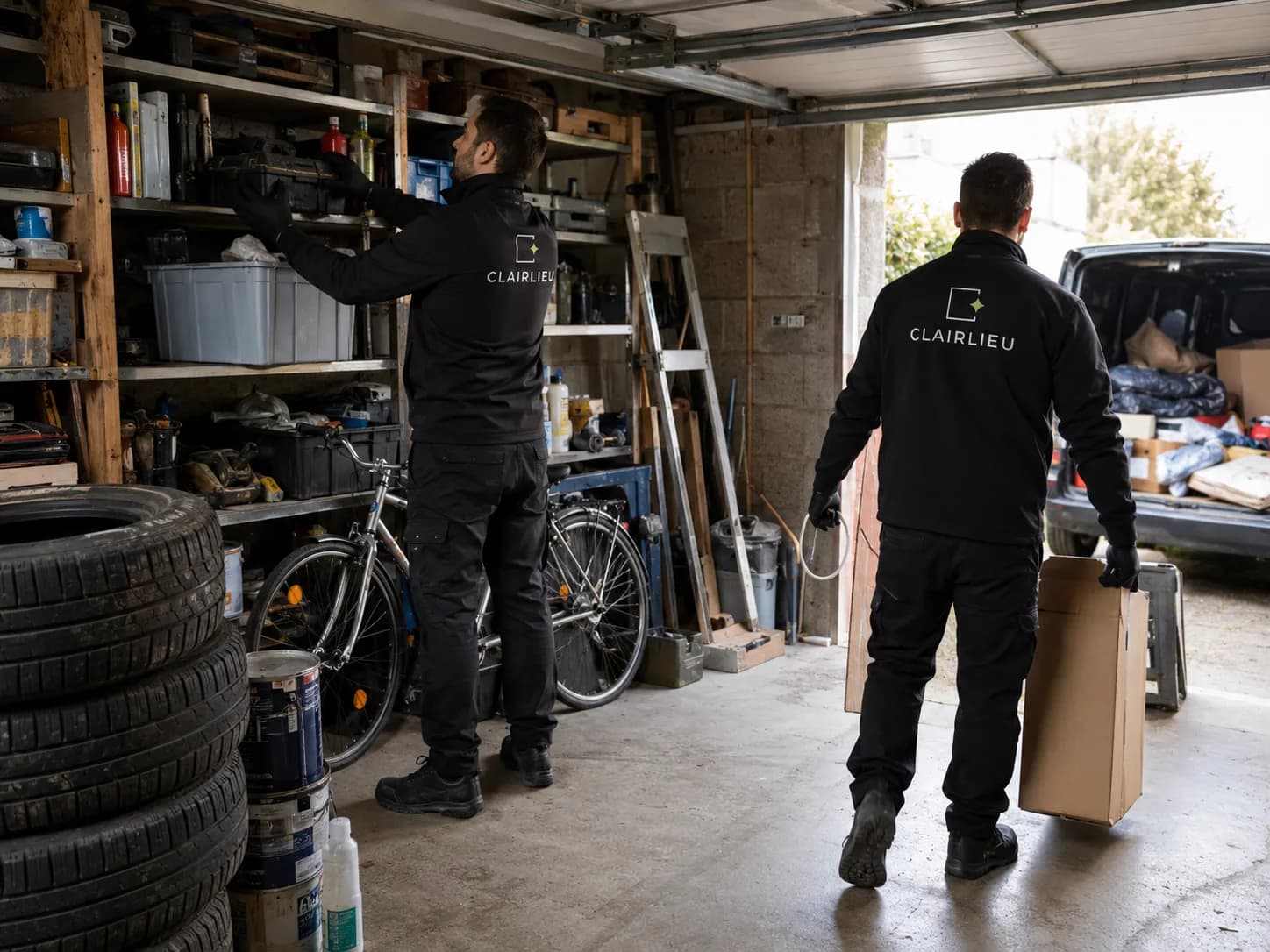 Débarras d'un garage en Île-de-France