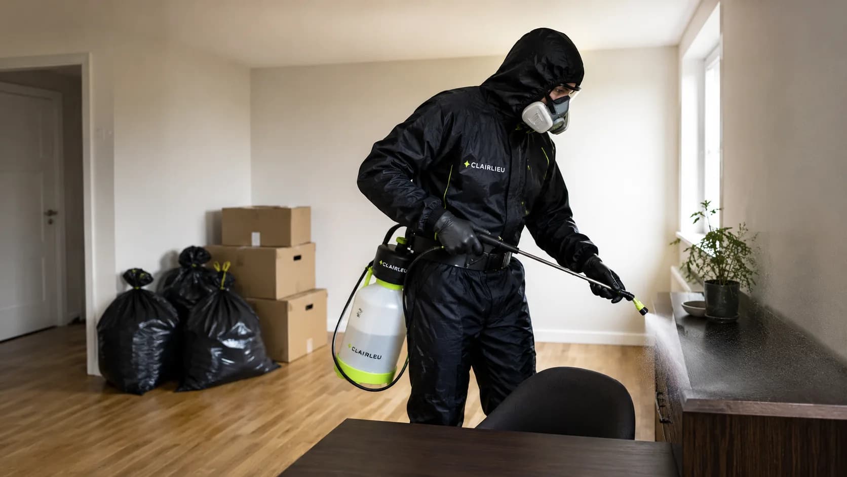 Désinfection d'un appartement vidé après un syndrome de Diogène