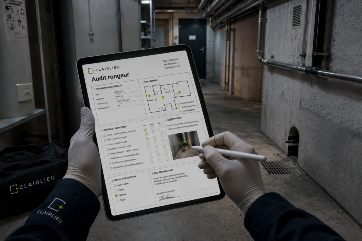 Audit rongeurs : Diagnostic complet bâtiment IDF : intervention Clairlieu