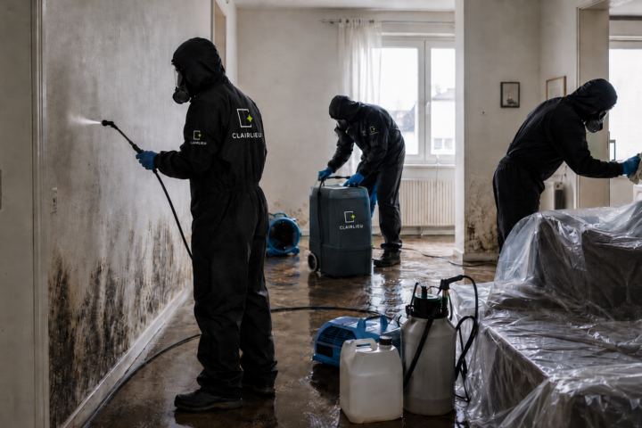 Désinfection après dégât des eaux : IDF : intervention Clairlieu